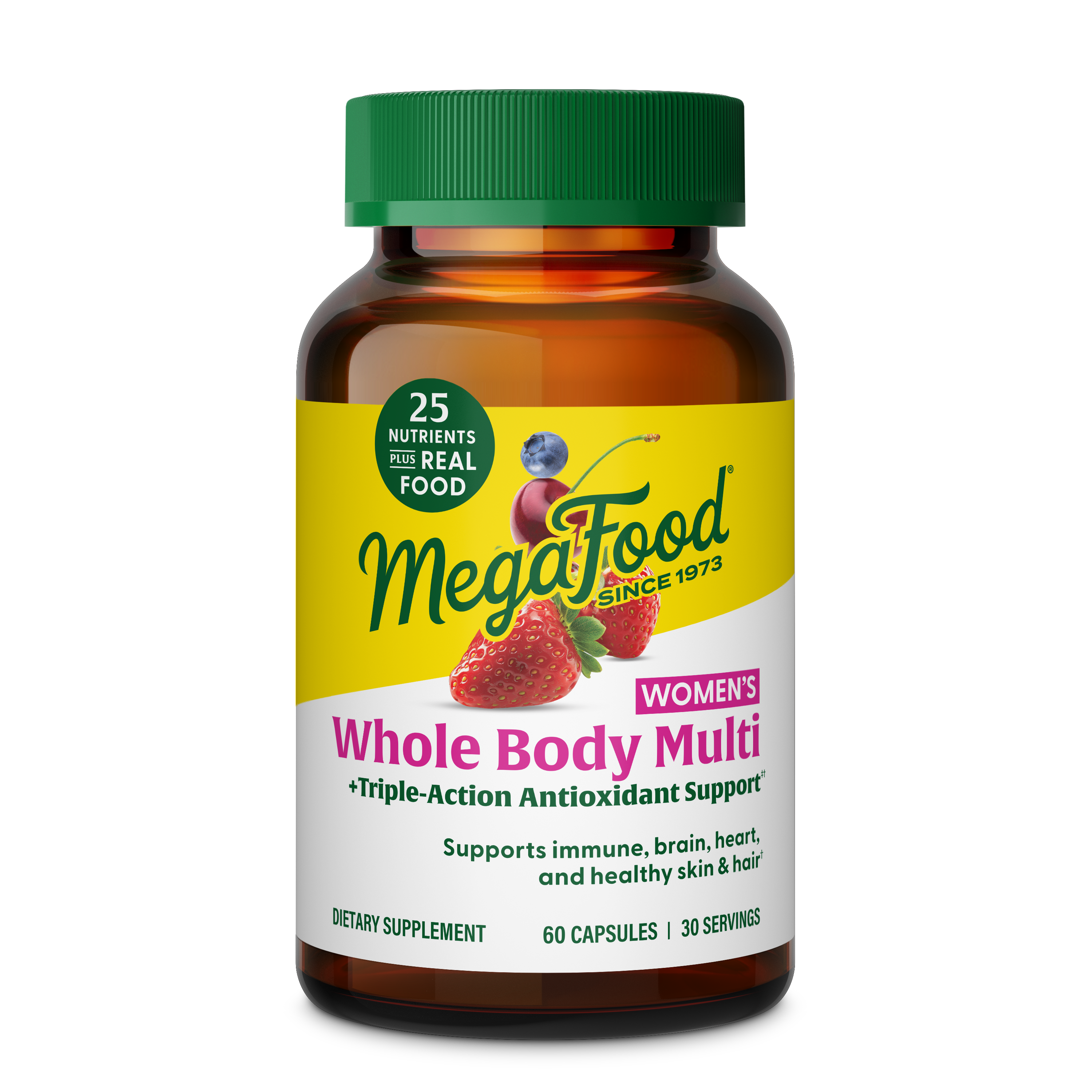 MegaFood Women's Whole Body Multi supplement bottle on a white background