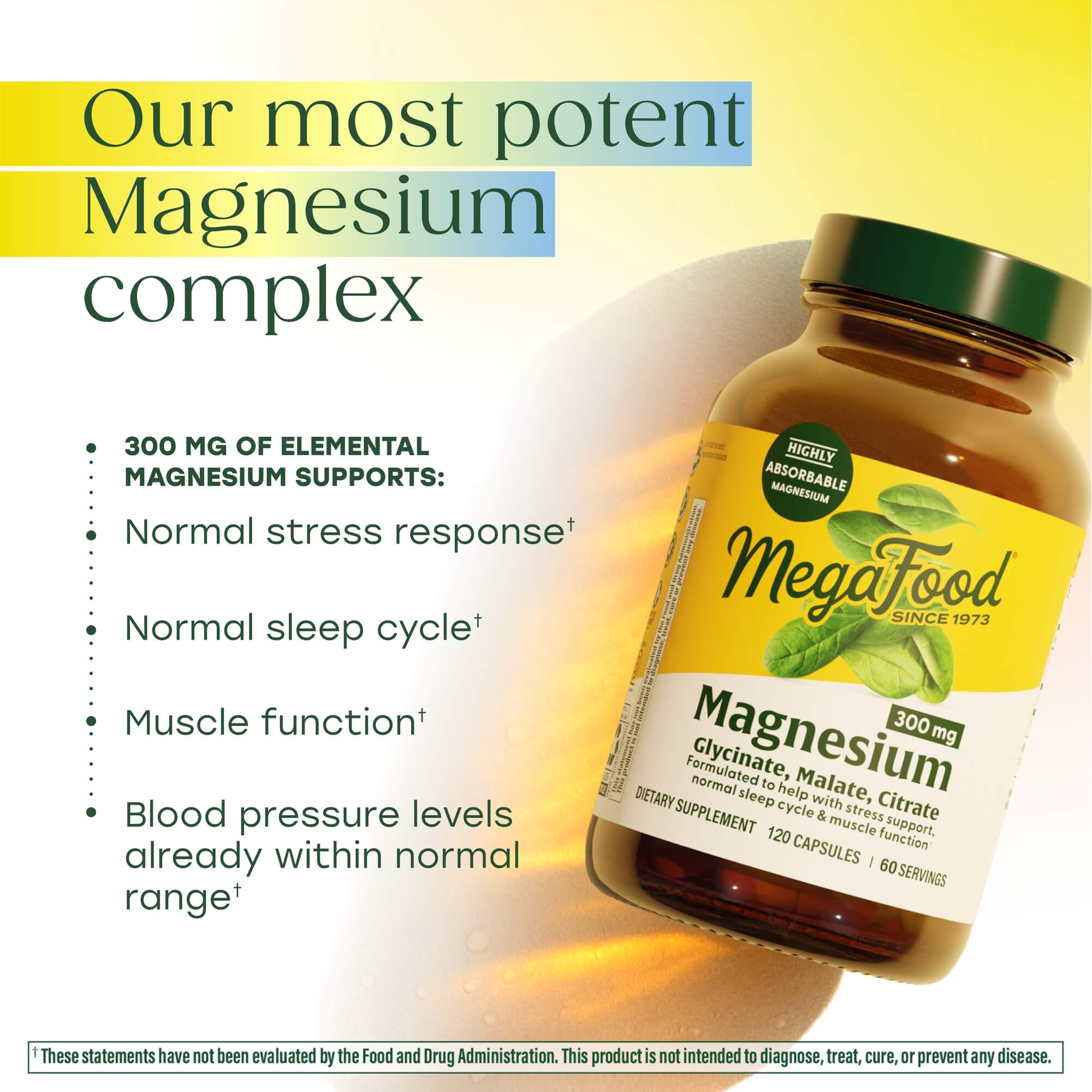 Mag 300mg MegaFood's most potent Magnesium complex