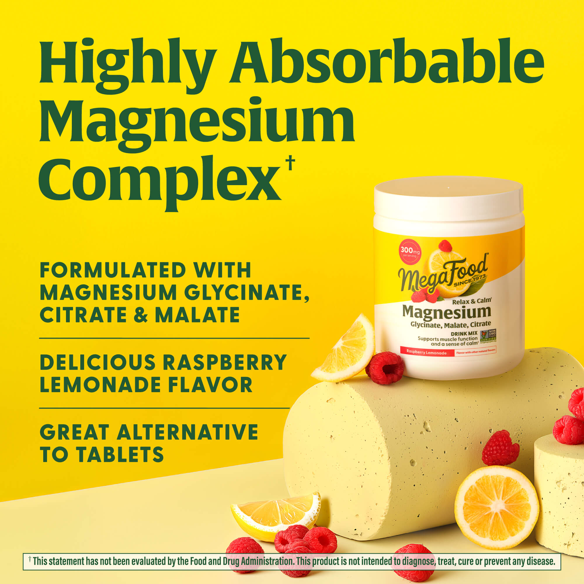 Relax + Calm† Magnesium Powder - Raspberry Lemonade Flavor