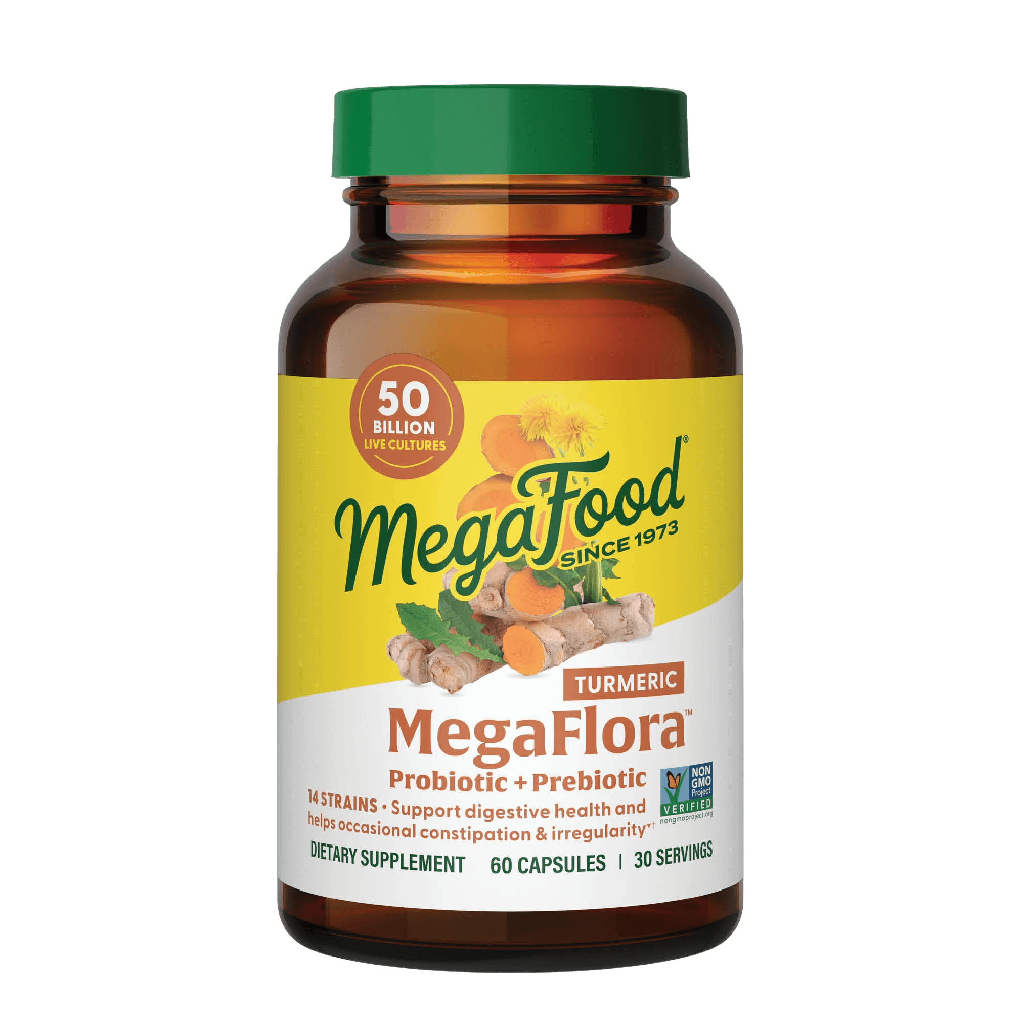 MegaFlora® Probiotic + Prebiotic with Turmeric