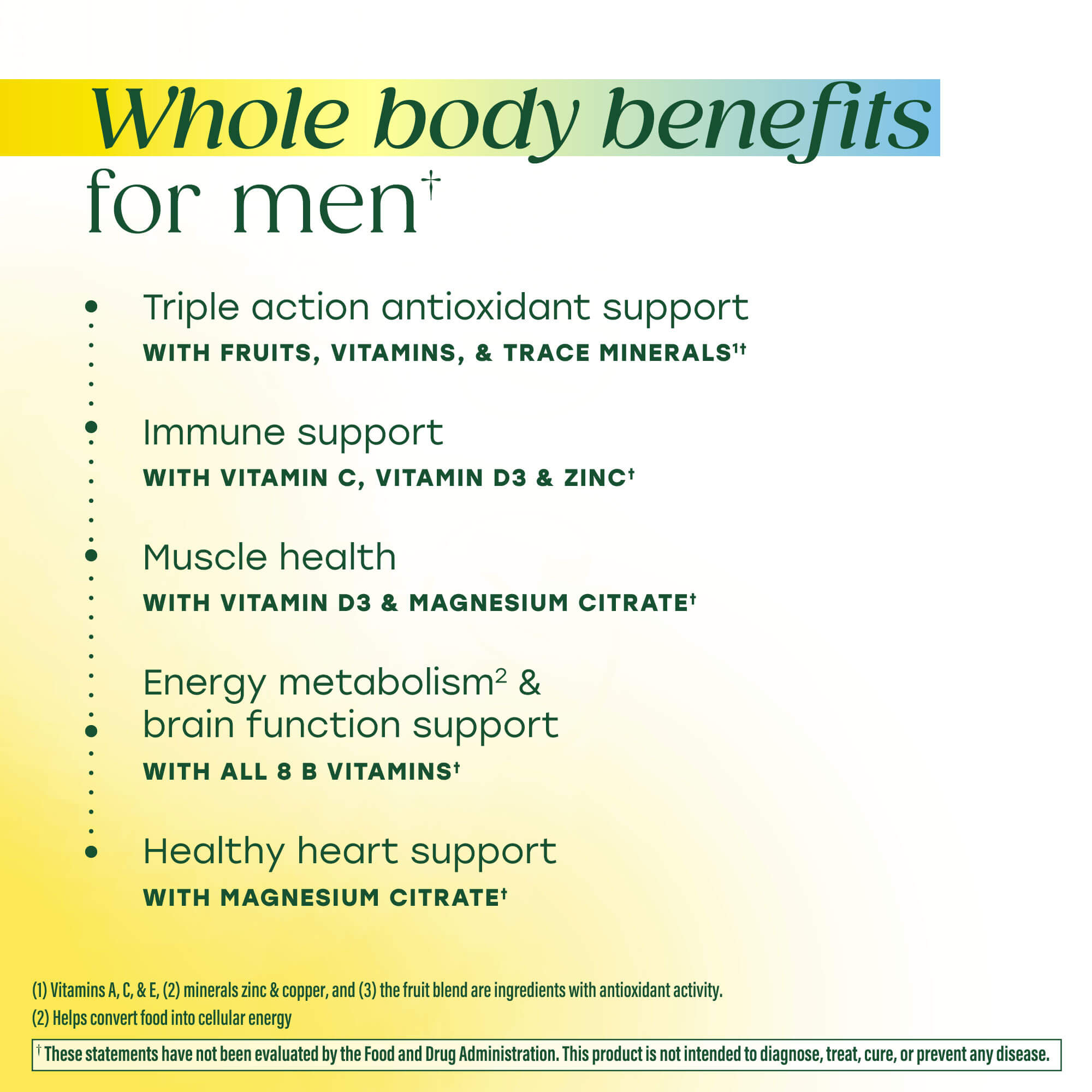 Men's Whole Body Multi Gummy Benefits