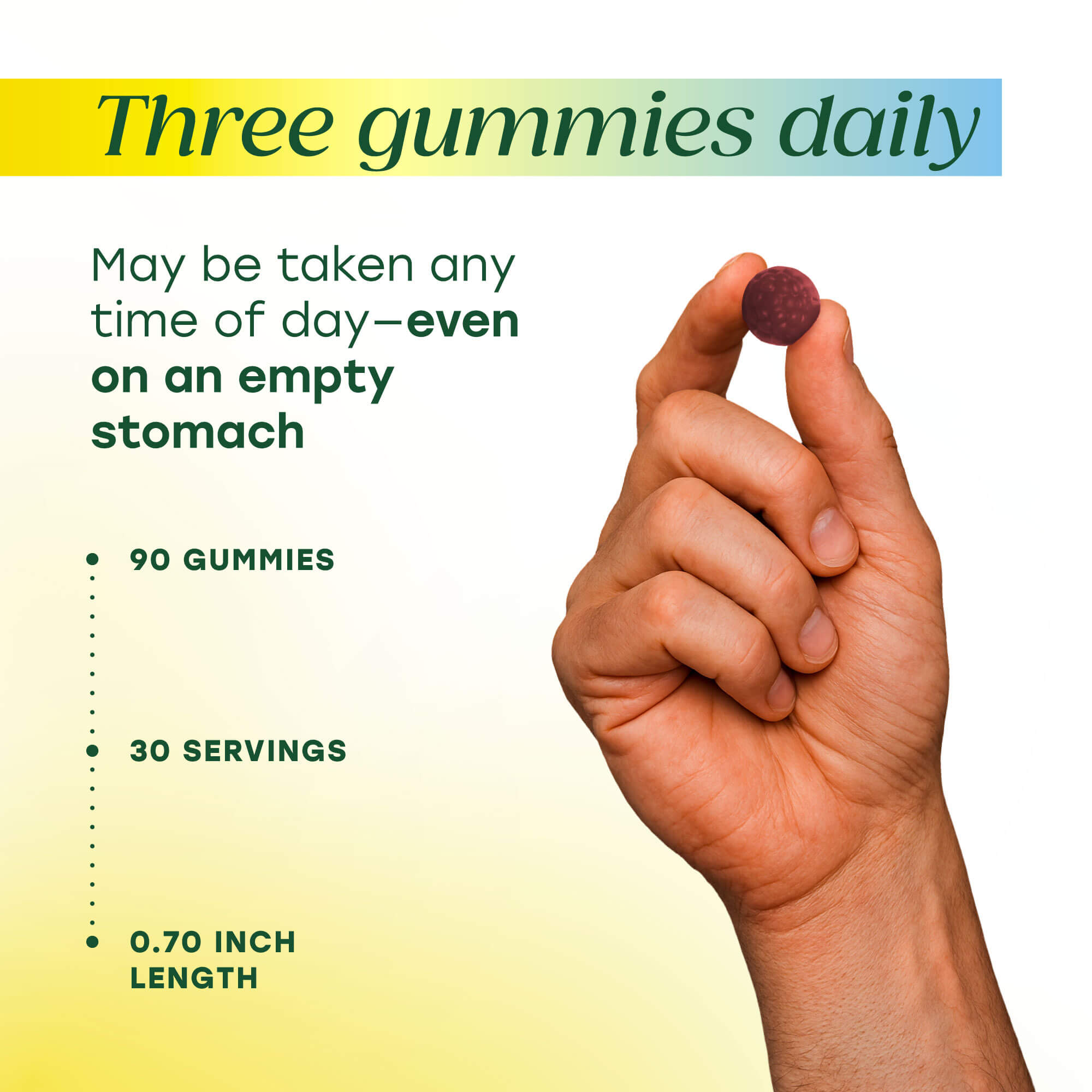 Men's Whole Body  Multi Gummy Serving Size