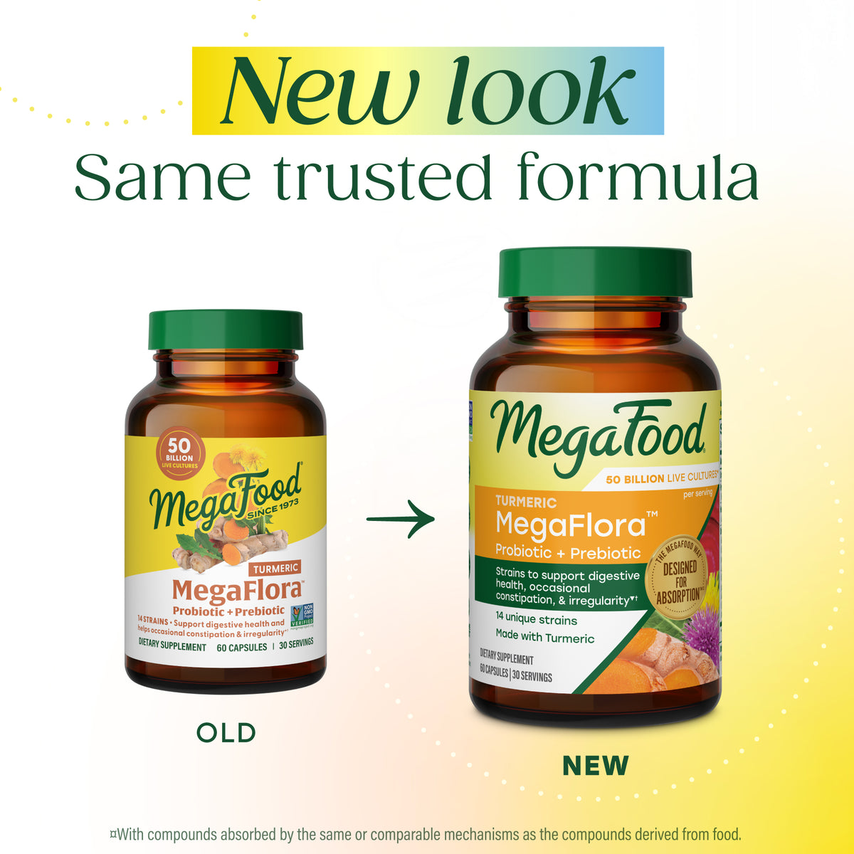 MegaFlora® Probiotic + Prebiotic with Turmeric
