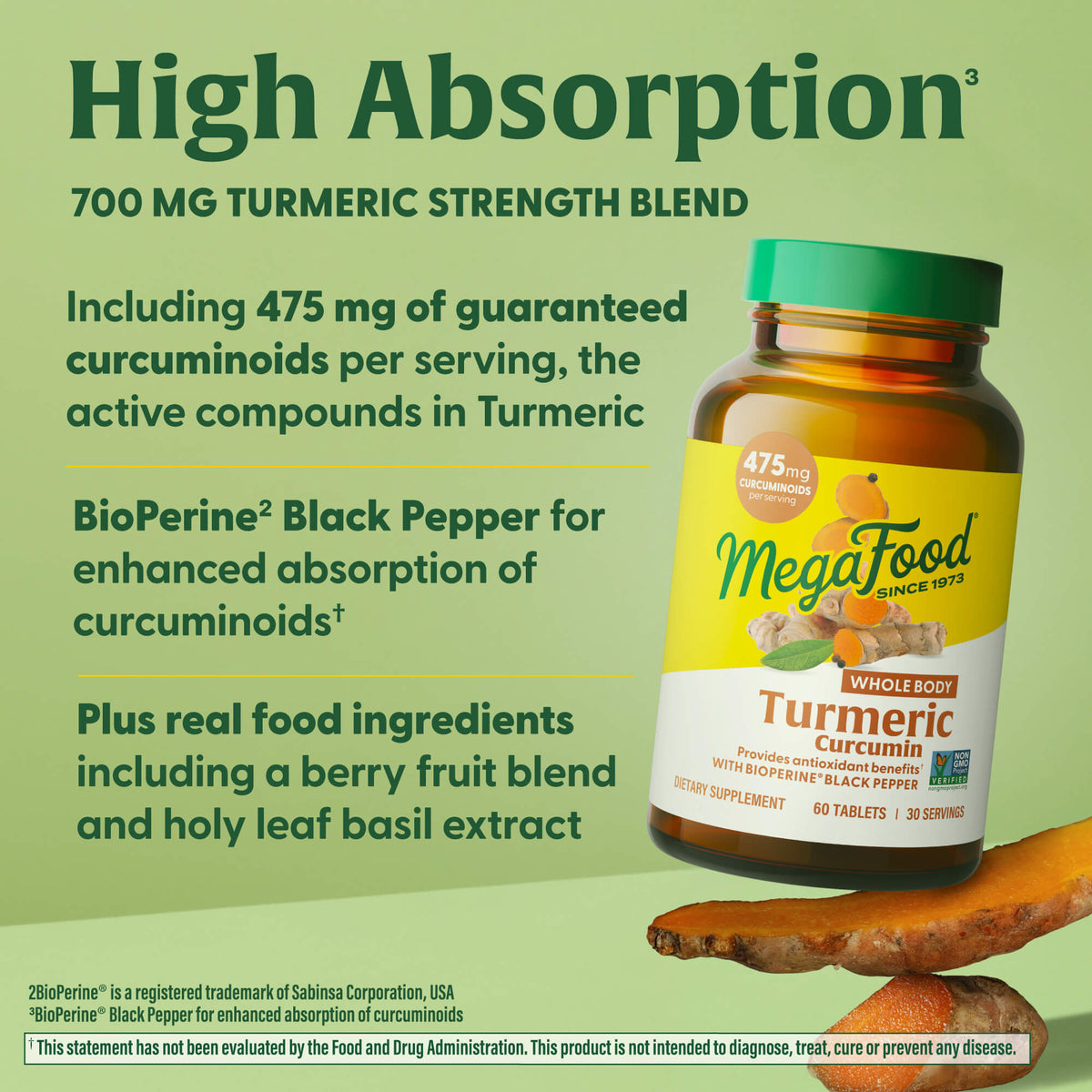 Extra Strength Turmeric Curcumin | MegaFood | Inflammation Supplement