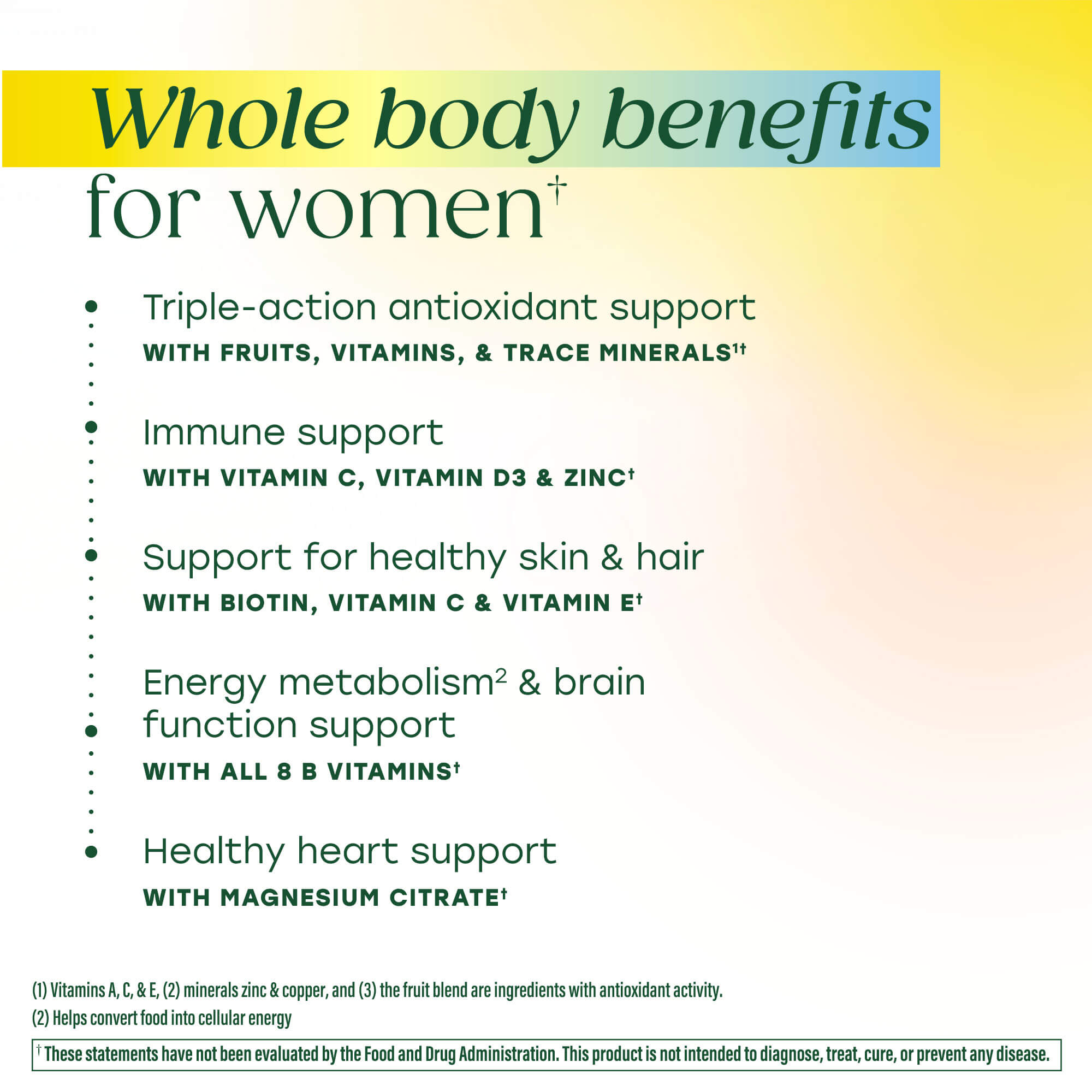 Women's Whole Body Benefits