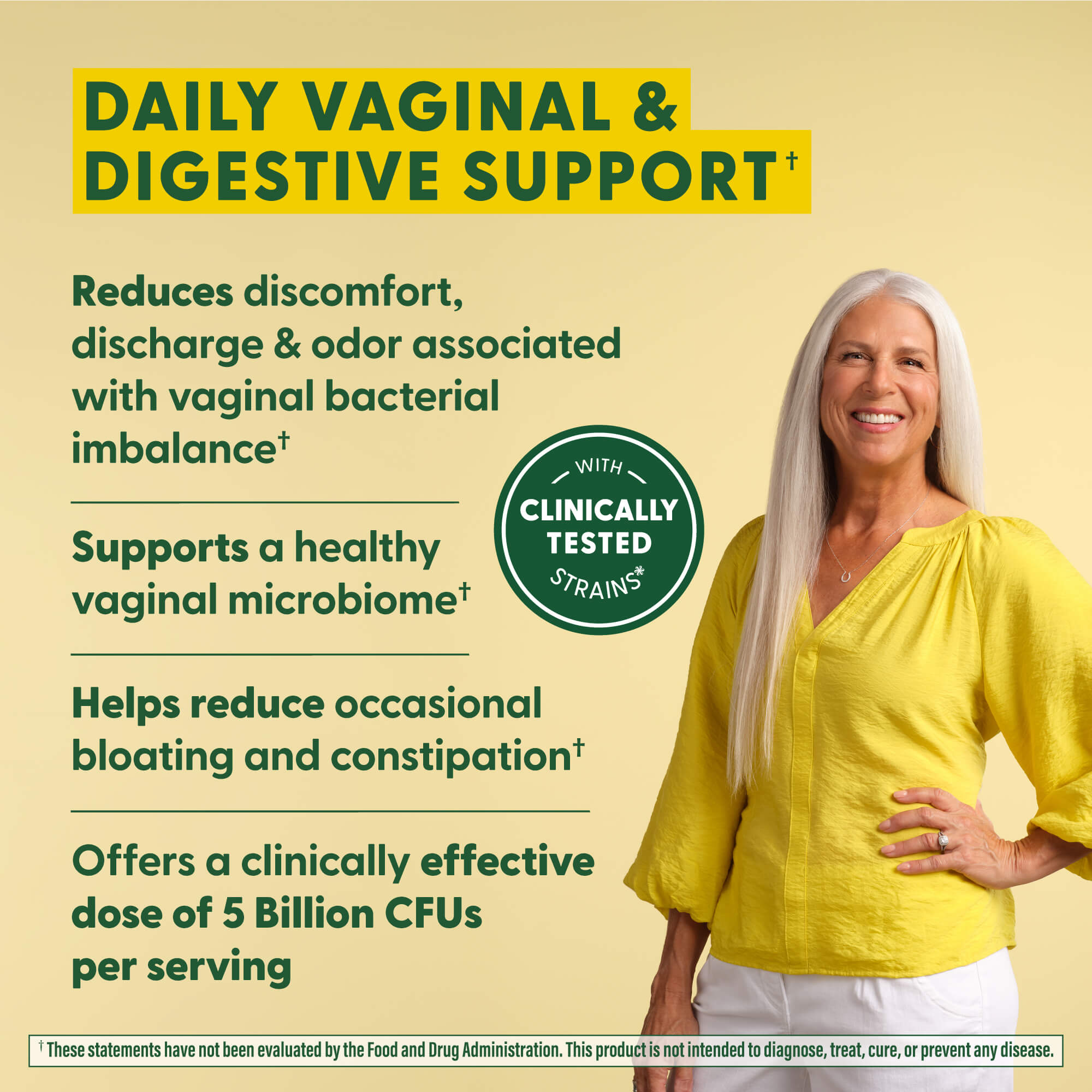 Women’s Probiotic + Prebiotic - Shelf Stable - with Clinically Tested Strains
